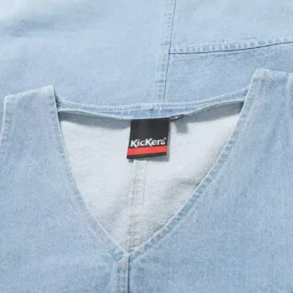 Vestido mini clásico de denim Kickers para mujer, azul