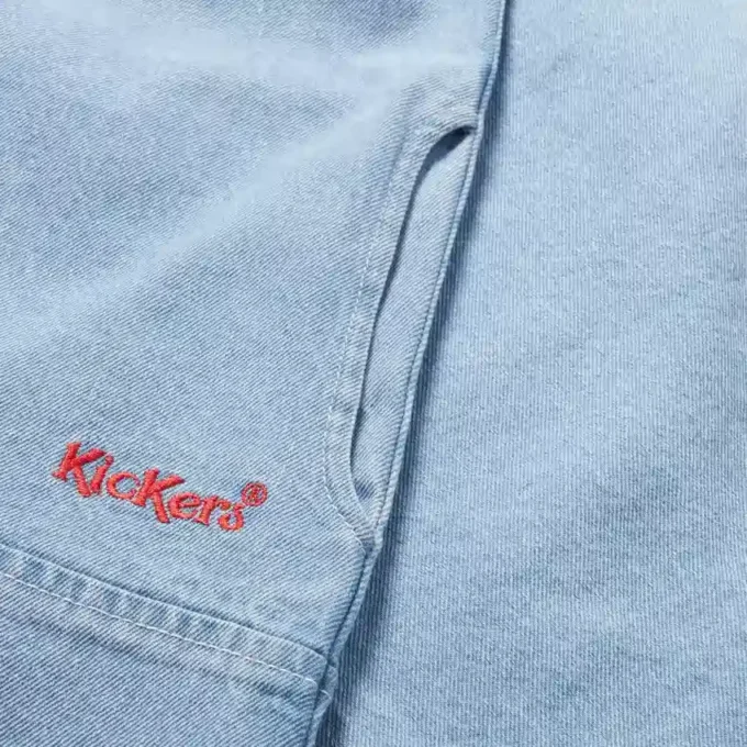 Vestido mini clásico de denim Kickers para mujer, azul