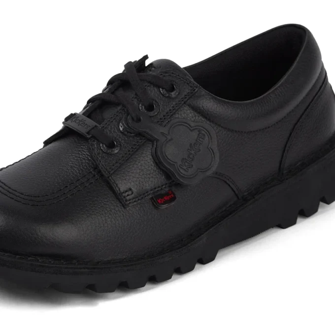 Zapatillas de cuero Kick Lo Tab para hombre, negras
