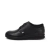 Zapatillas de piel Troiko Lo para hombre joven, negras