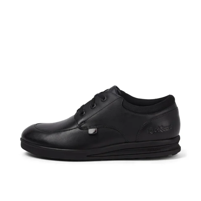 Zapatillas de piel Troiko Lo para hombre joven, negras