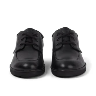 Zapatillas de piel Troiko Lo para hombre joven, negras