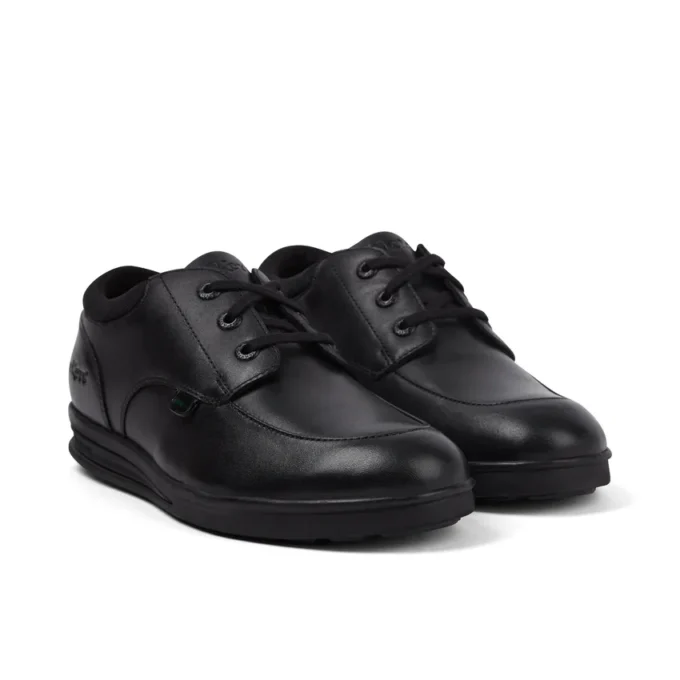Zapatillas de piel Troiko Lo para hombre joven, negras