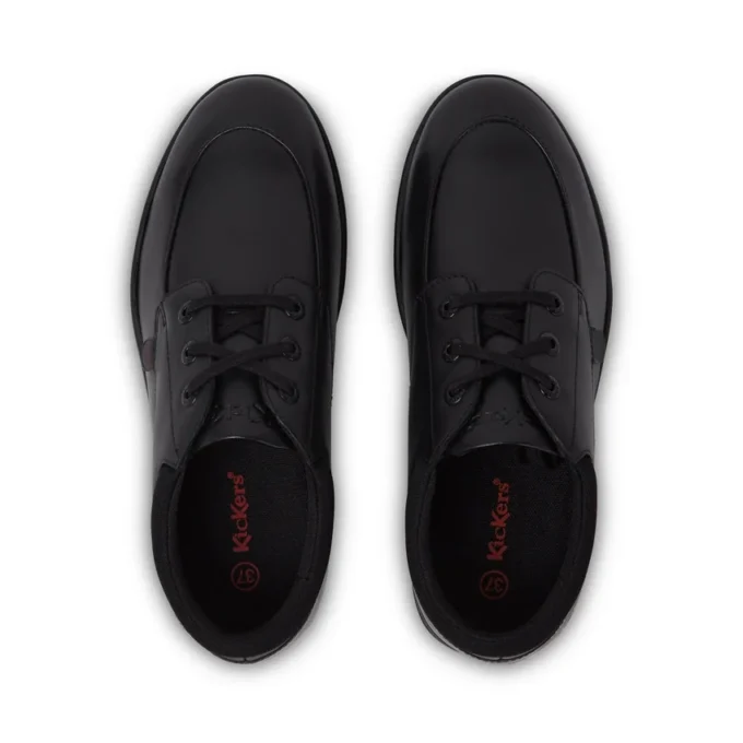 Zapatillas de piel Troiko Lo para hombre joven, negras