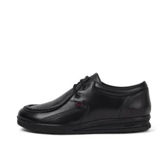 Zapatillas de piel Troiko Wall para hombre joven, negras