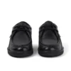 Zapatillas de piel Troiko Wall para hombre joven, negras