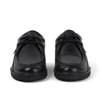 Zapatillas de piel Troiko Wall para hombre joven, negras