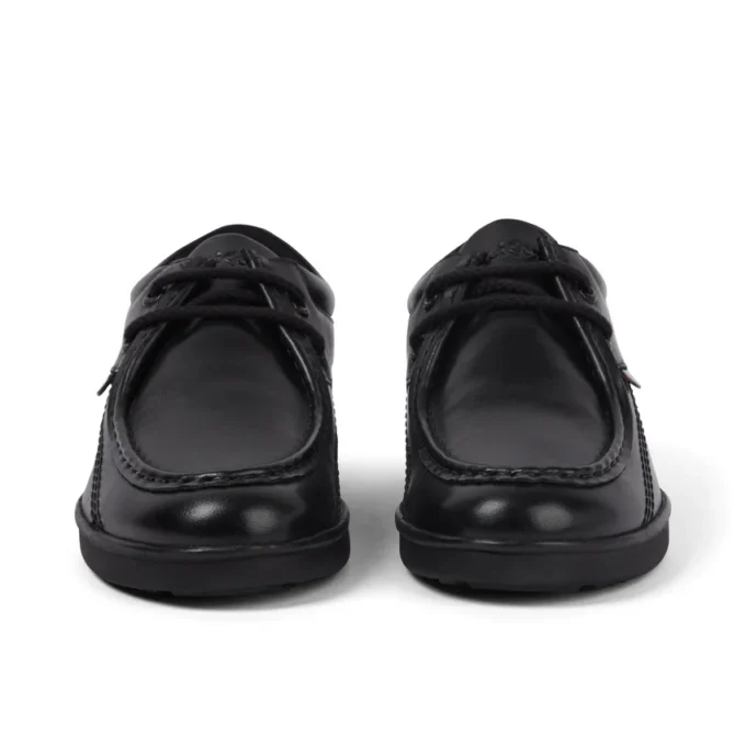 Zapatillas de piel Troiko Wall para hombre joven, negras
