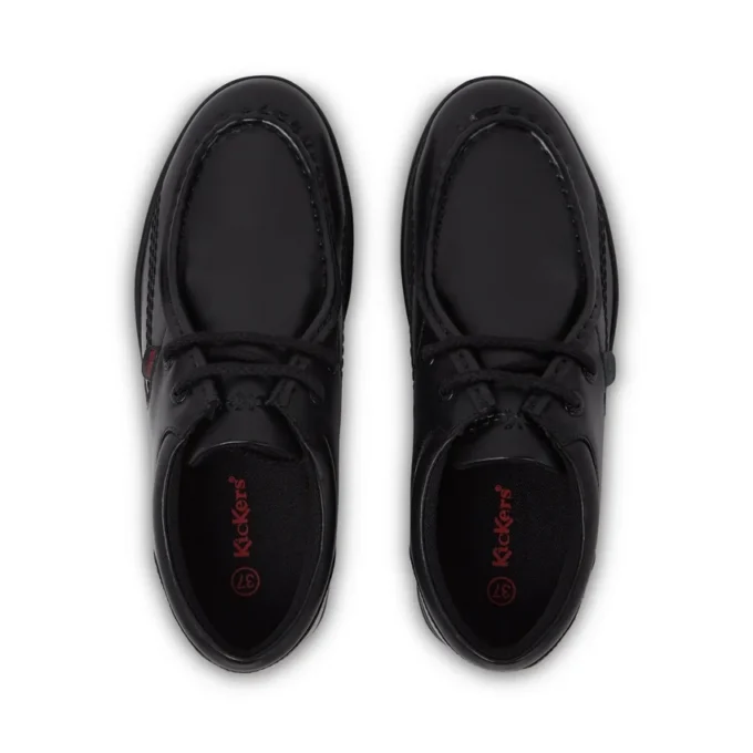 Zapatillas de piel Troiko Wall para hombre joven, negras