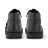Zapatillas Kick Hi Zip de imitación de cuero unisex para niños, color negro
