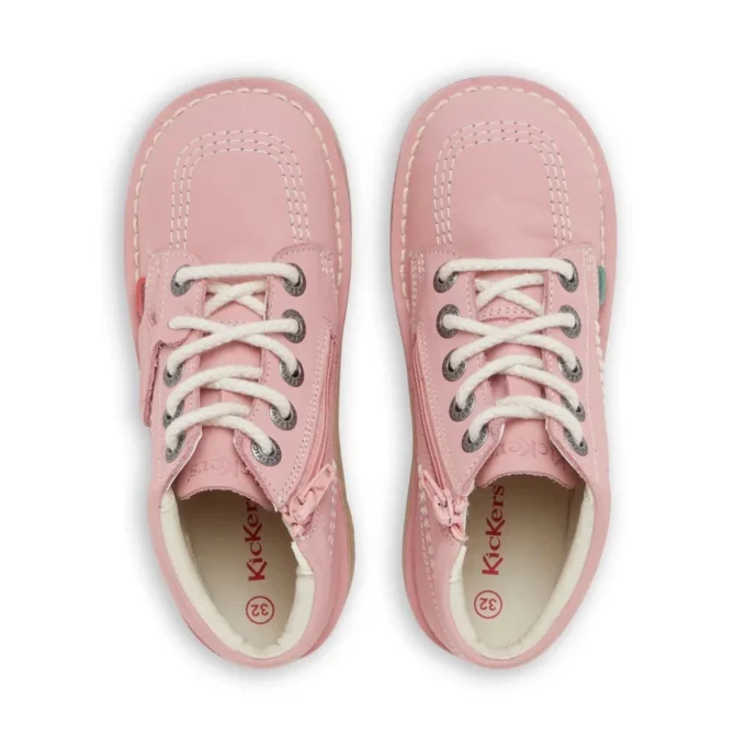 Zapatillas Kick Hi Zip de nubuck para niño/a, rosa claro
