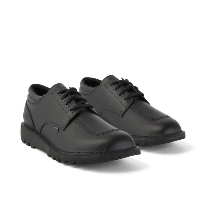Zapatillas Kick Lo de cuero acolchado para hombre, color negro