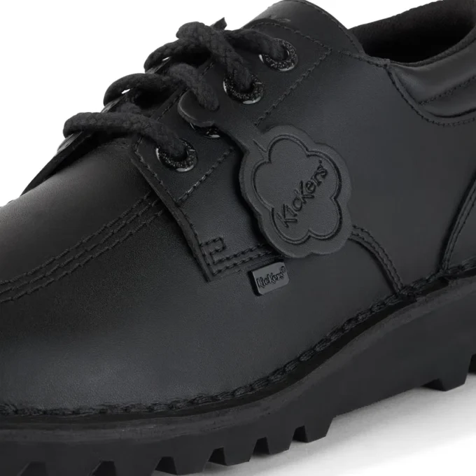 Zapatillas Kick Lo de cuero acolchado para hombre, color negro