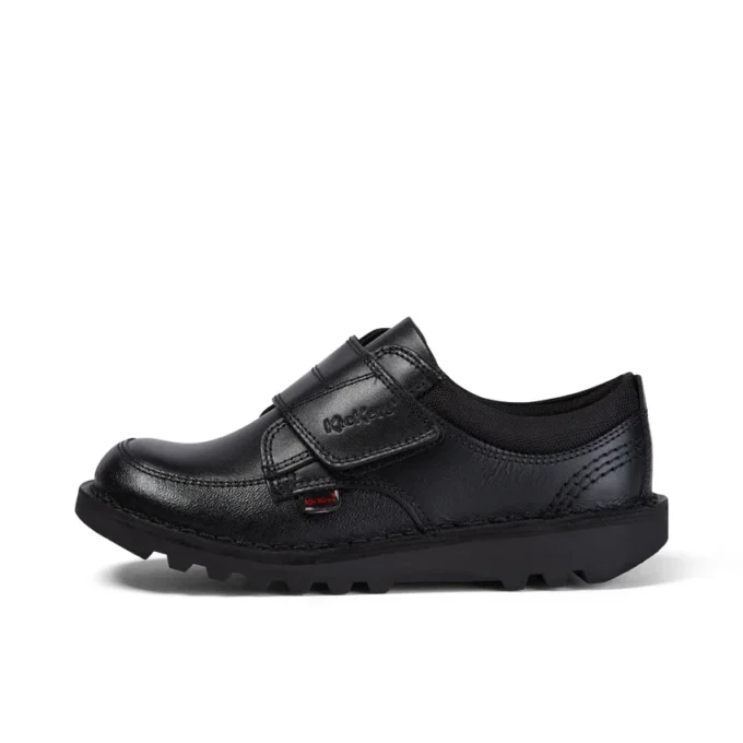 Zapatillas Kick Lo Scuff de piel para niño, color negro