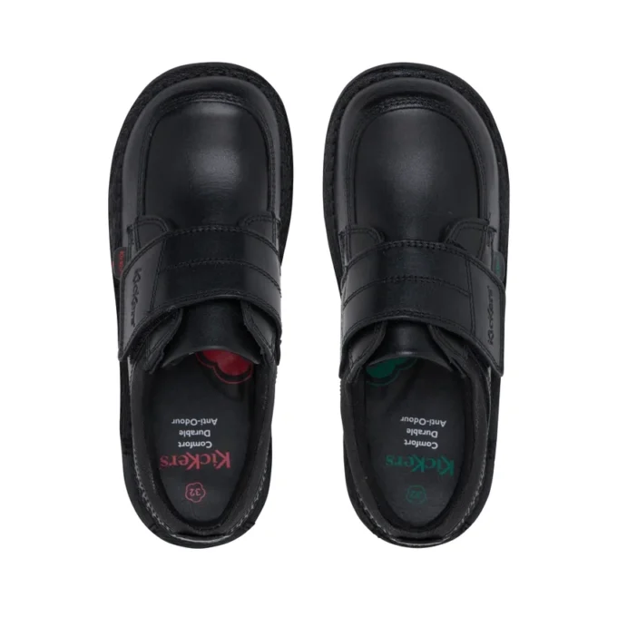 Zapatillas Kick Lo Scuff de piel para niño, color negro