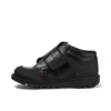 Zapatillas Kick Mid Scuff de piel para niño, en negro
