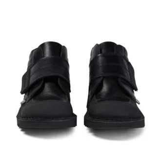Zapatillas Kick Mid Scuff de piel para niño, en negro