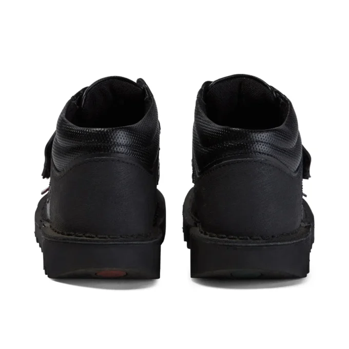 Zapatillas Kick Mid Scuff de piel para niño, en negro