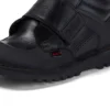 Zapatillas Kick Mid Scuff de piel para niño, en negro