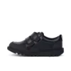 Zapatillas Kick Scuff Twin de piel para niño, en negro