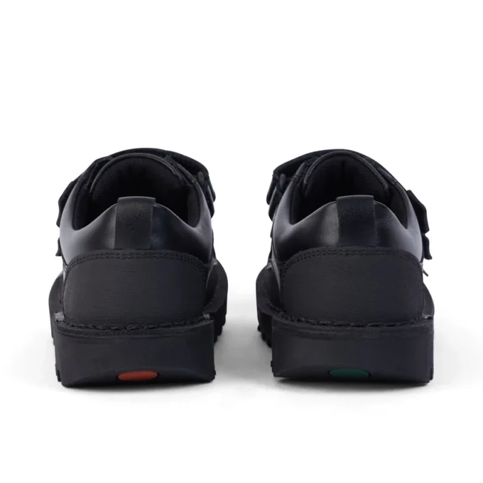 Zapatillas Kick Scuff Twin de piel para niño, en negro