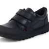 Zapatillas Kick Scuff Twin de piel para niño, en negro