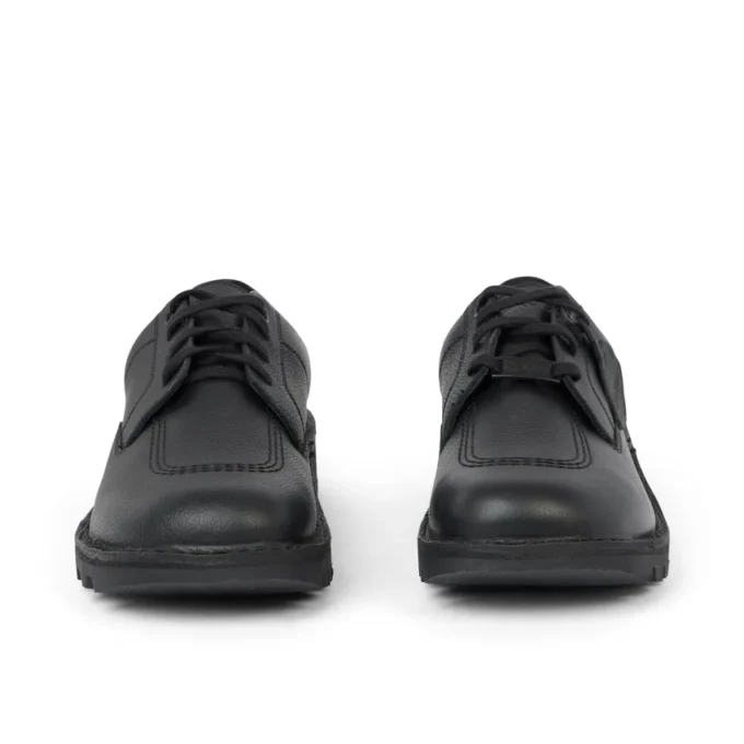 Zapatillas Kick Shoe Tumble de cuero negro unisex para adultos