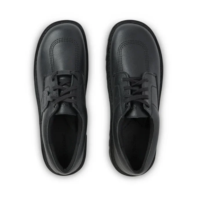 Zapatillas Kick Shoe Tumble de cuero negro unisex para adultos