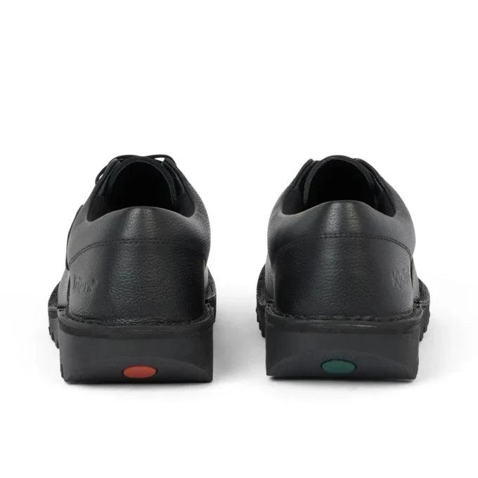 Zapatillas Kick Shoe Tumble de cuero negro unisex para adultos