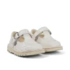 Zapatillas Kick T-Bar con purpurina para bebés unisex, blancas