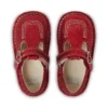 Zapatillas Kick T-Bar Glitter unisex para bebé, color rojo