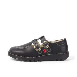 Zapatillas Kick T-Bar Goldie unisex para adultos, negras