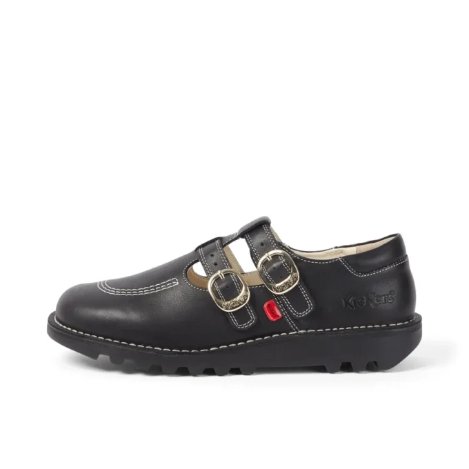Zapatillas Kick T-Bar Goldie unisex para adultos, negras