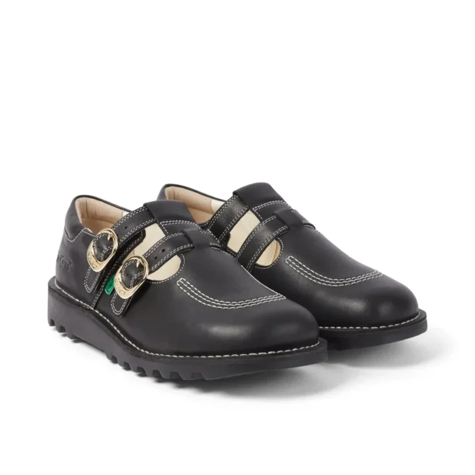 Zapatillas Kick T-Bar Goldie unisex para adultos, negras