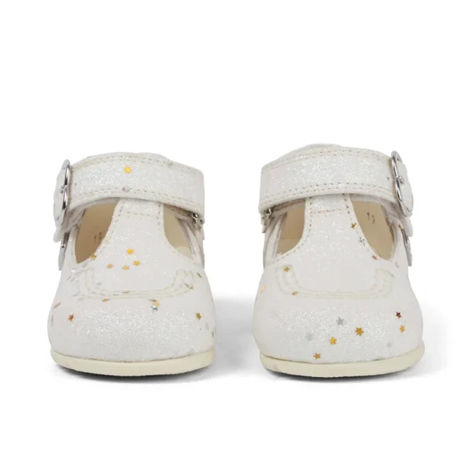 Zapatillas Kick T Glitter unisex para bebé, blancas