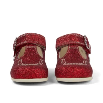 Zapatillas Kick T Glitter unisex para bebé, rojas