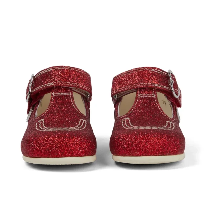Zapatillas Kick T Glitter unisex para bebé, rojas