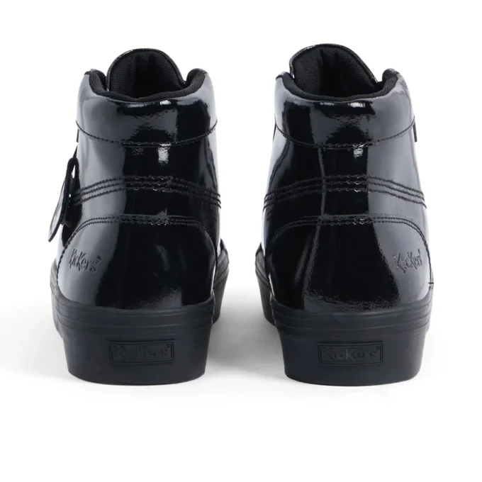 Zapatillas Tovni Stack Hi Flower de charol negro para mujer joven