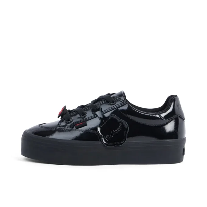 Zapatillas Tovni Stack Lo Flower de charol negro para niñas