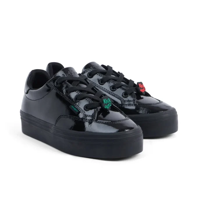Zapatillas Tovni Stack Lo Flower de charol negro para niñas