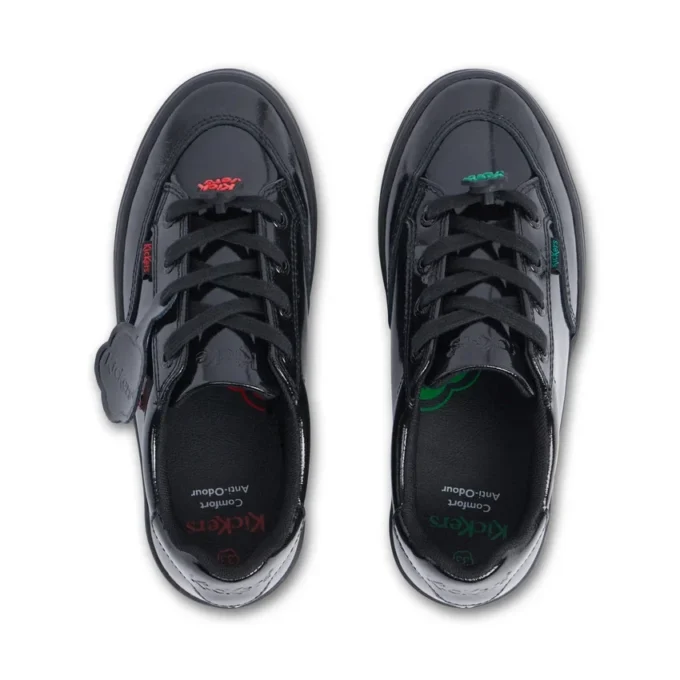 Zapatillas Tovni Stack Lo Flower de charol negro para niñas