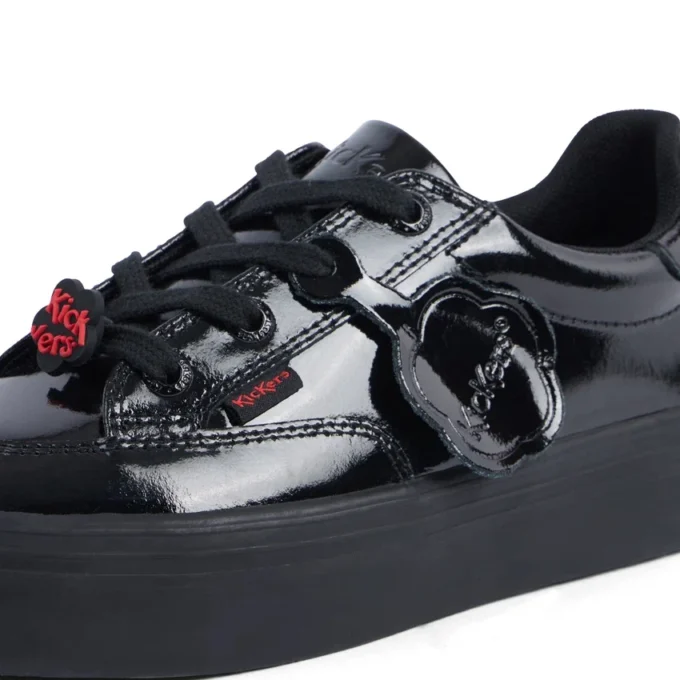 Zapatillas Tovni Stack Lo Flower de charol negro para niñas