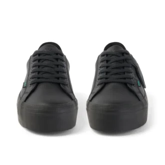 Zapatillas Tovni Stack para mujer joven, imitación de piel, negro