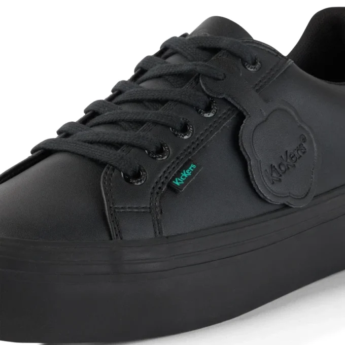 Tovni Stack para mujer, alternativa al cuero, negro