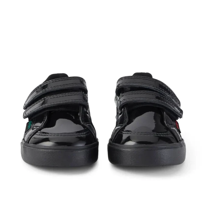 Zapatillas Tovni Twin Vel de charol para niña, color negro