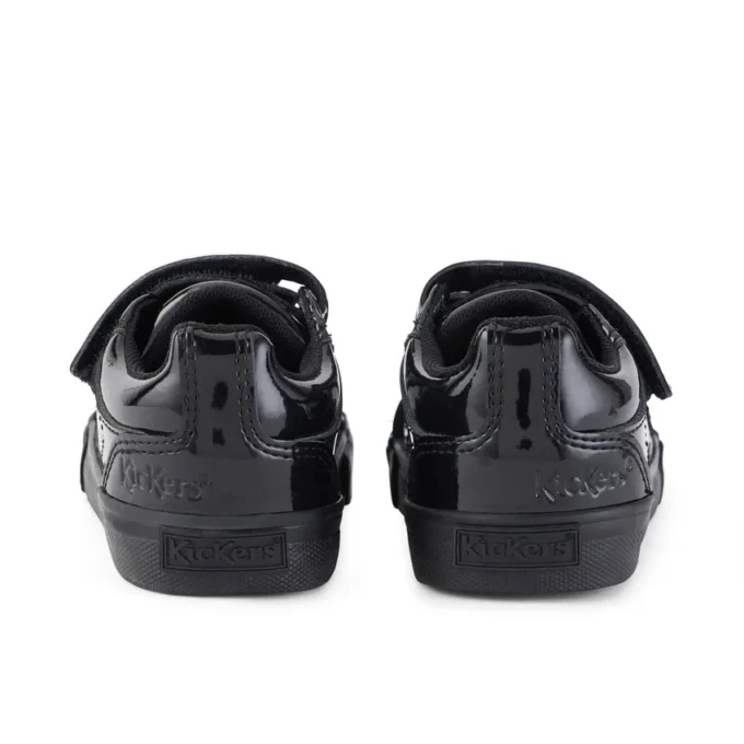 Zapatillas Tovni Twin Vel de charol para niña, color negro