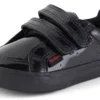 Zapatillas Tovni Twin Vel de charol para niña, color negro