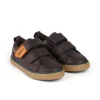 Zapatillas Tovni Twin ZigZag para niño pequeño, de piel marrón