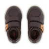 Zapatillas Tovni Twin ZigZag para niño pequeño, de piel marrón