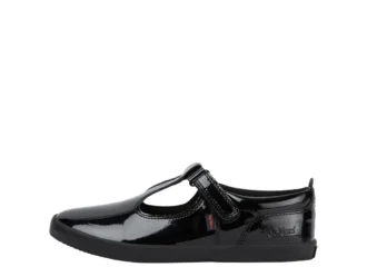 Zapatos de charol con barra en T Kariko para niñas, color negro